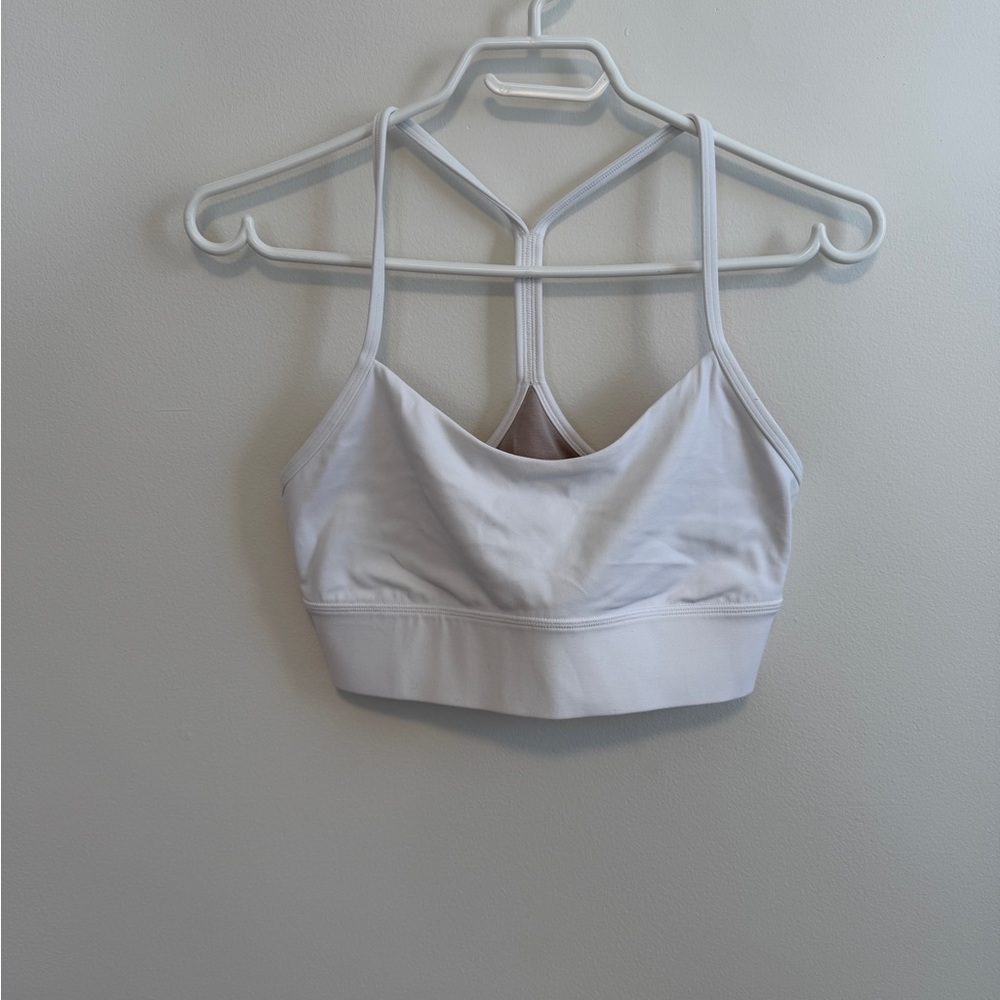 lululemon athletica White Strappy T-Back Sports Bralette